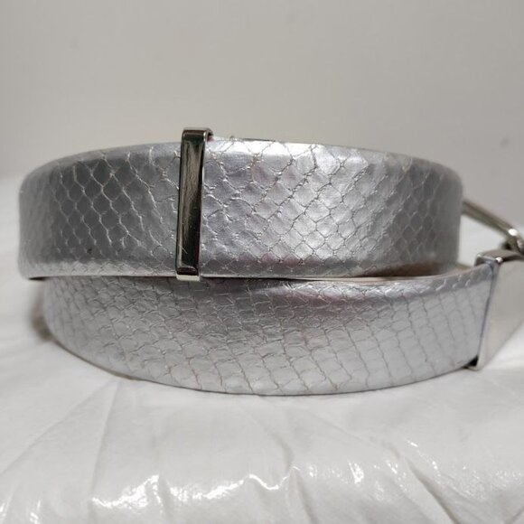 Koko & Palenki Genuine Python Silver Adjustable Belt Maximalist - Picture 2 of 8
